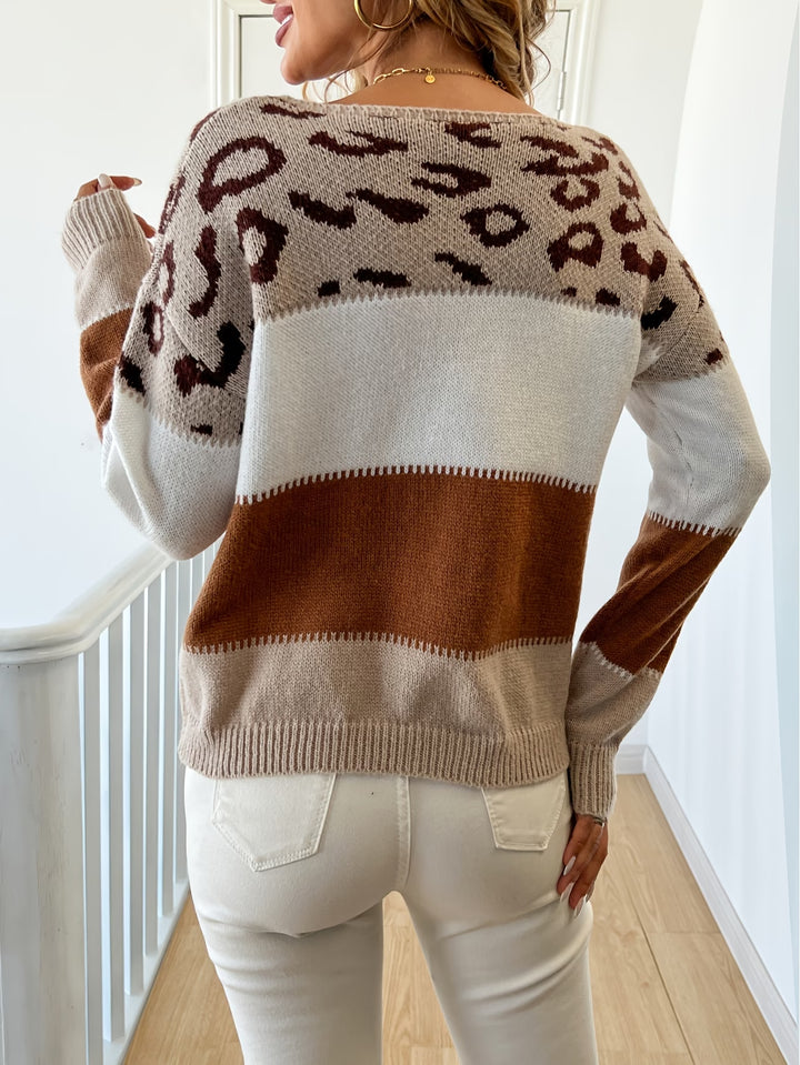 Lona - Leopard Print Knitted Sweater