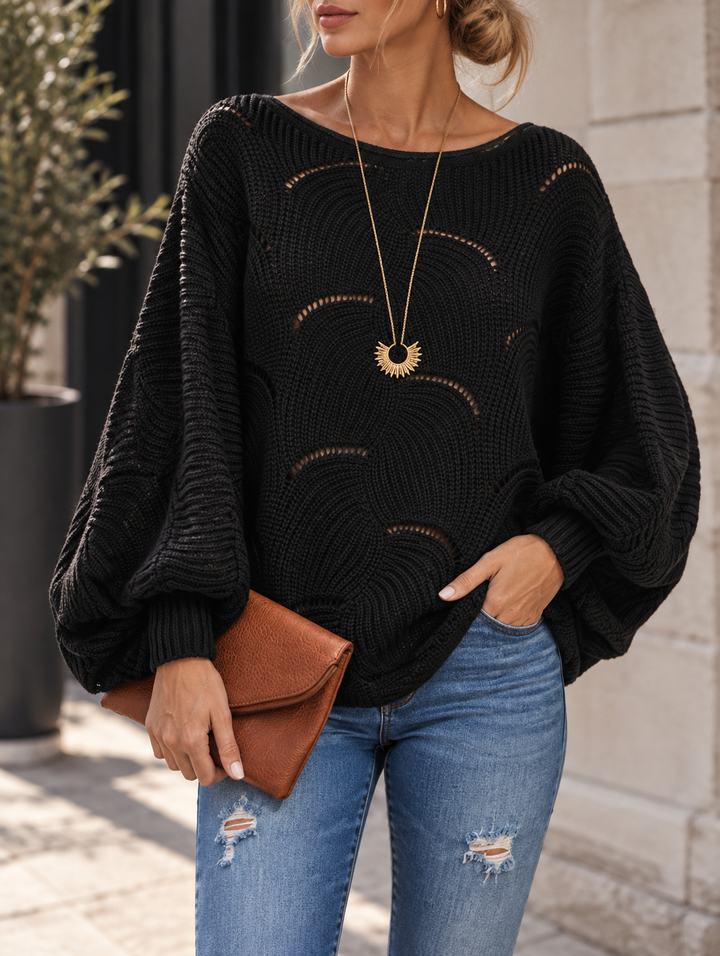 Zeyna - Long Sleeve Knit Sweater