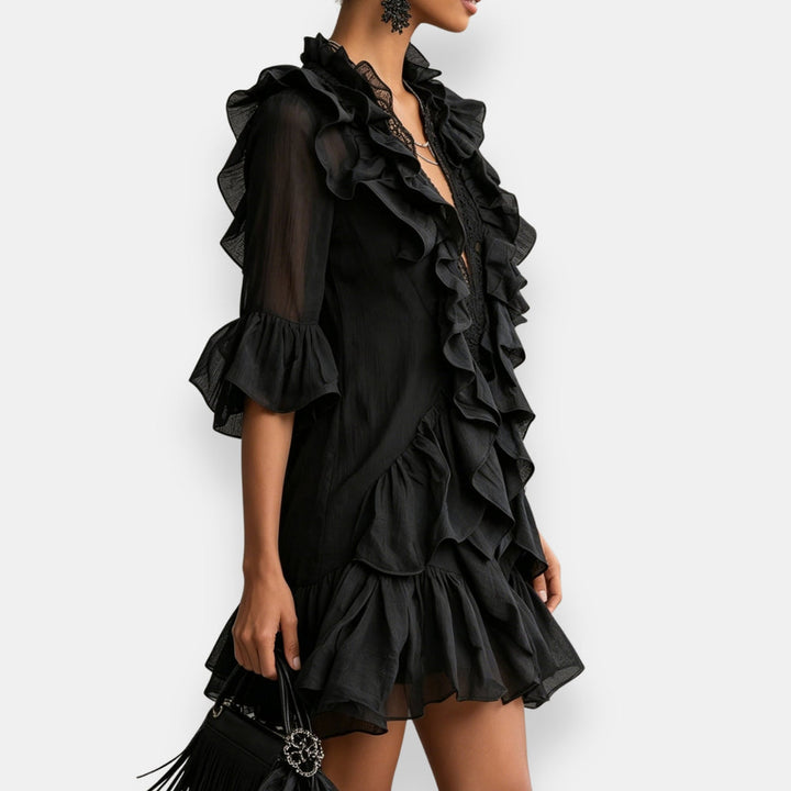 Lussina - Short Ruffled Dress