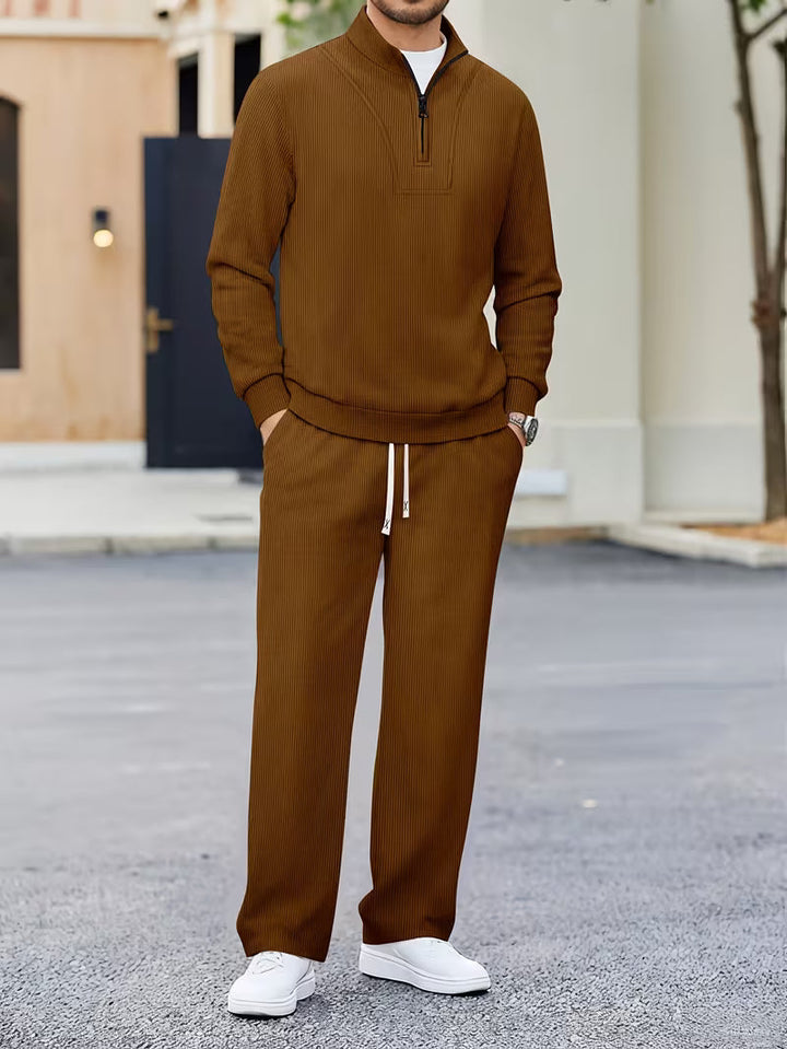 Cian - Quarter-Zip Two-Piece Tracksuit Set