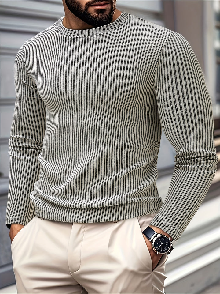 Dionisio - Ribbed Knit Sweater With Crew Neck