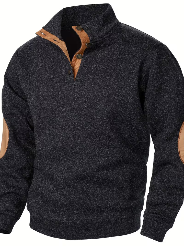 Kashyap - Stand Collar Long Sleeve Sweatshirt