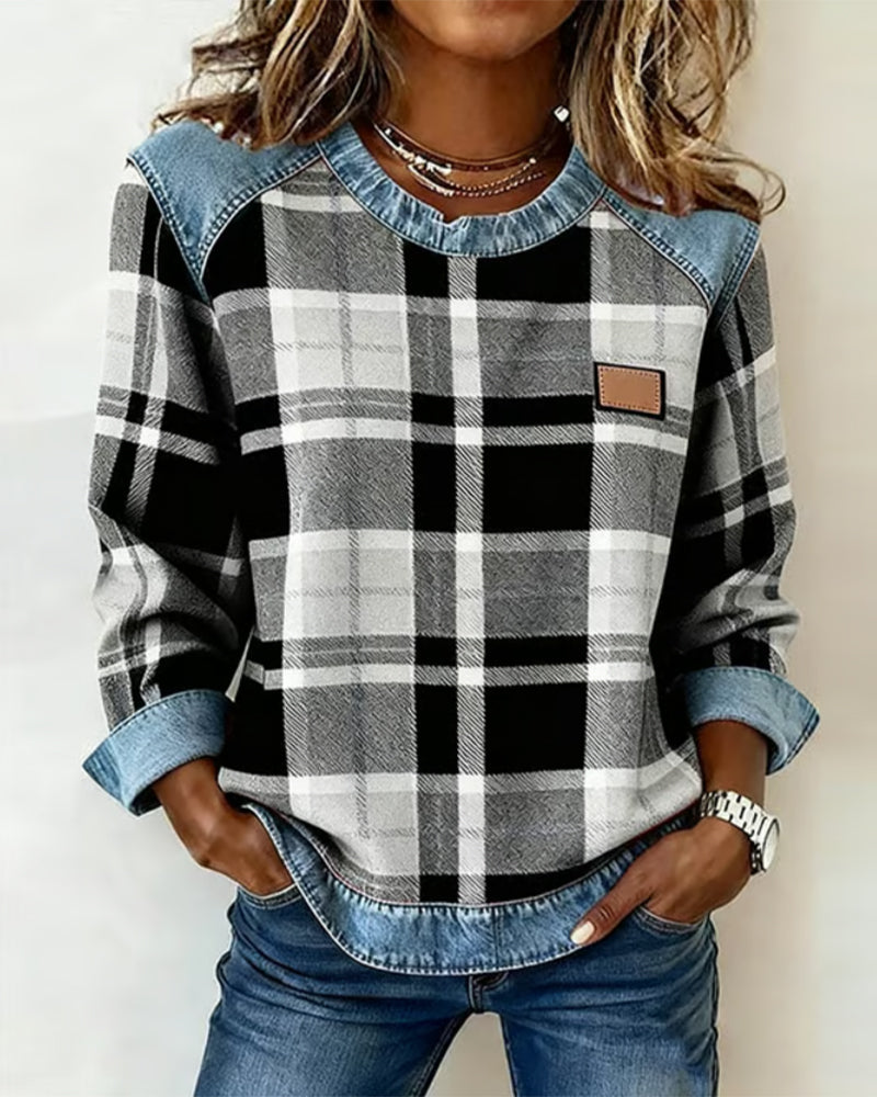 Zimilie - Stylish Checkered Top