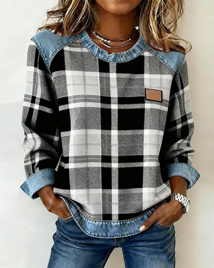 Zimilie - Stylish Checkered Top