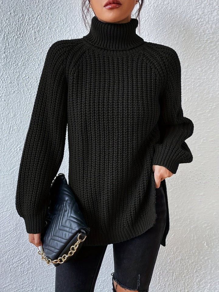 Lorina - Knit Turtleneck Long Sleeve Sweater
