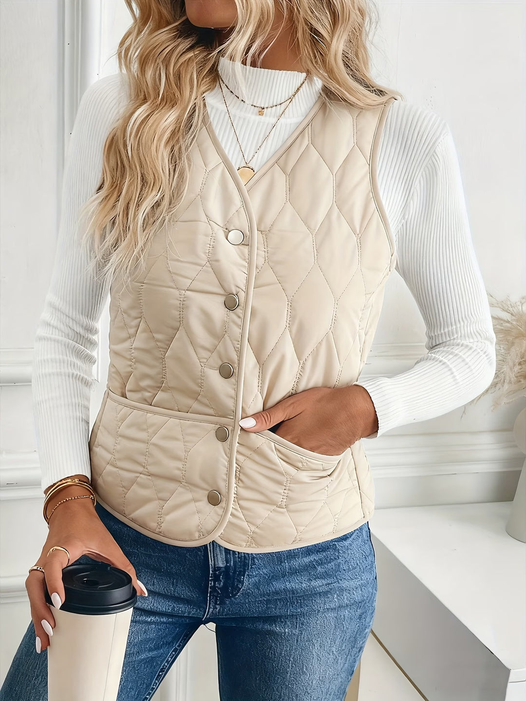 Mandia - Sleeveless Vest With Pockets