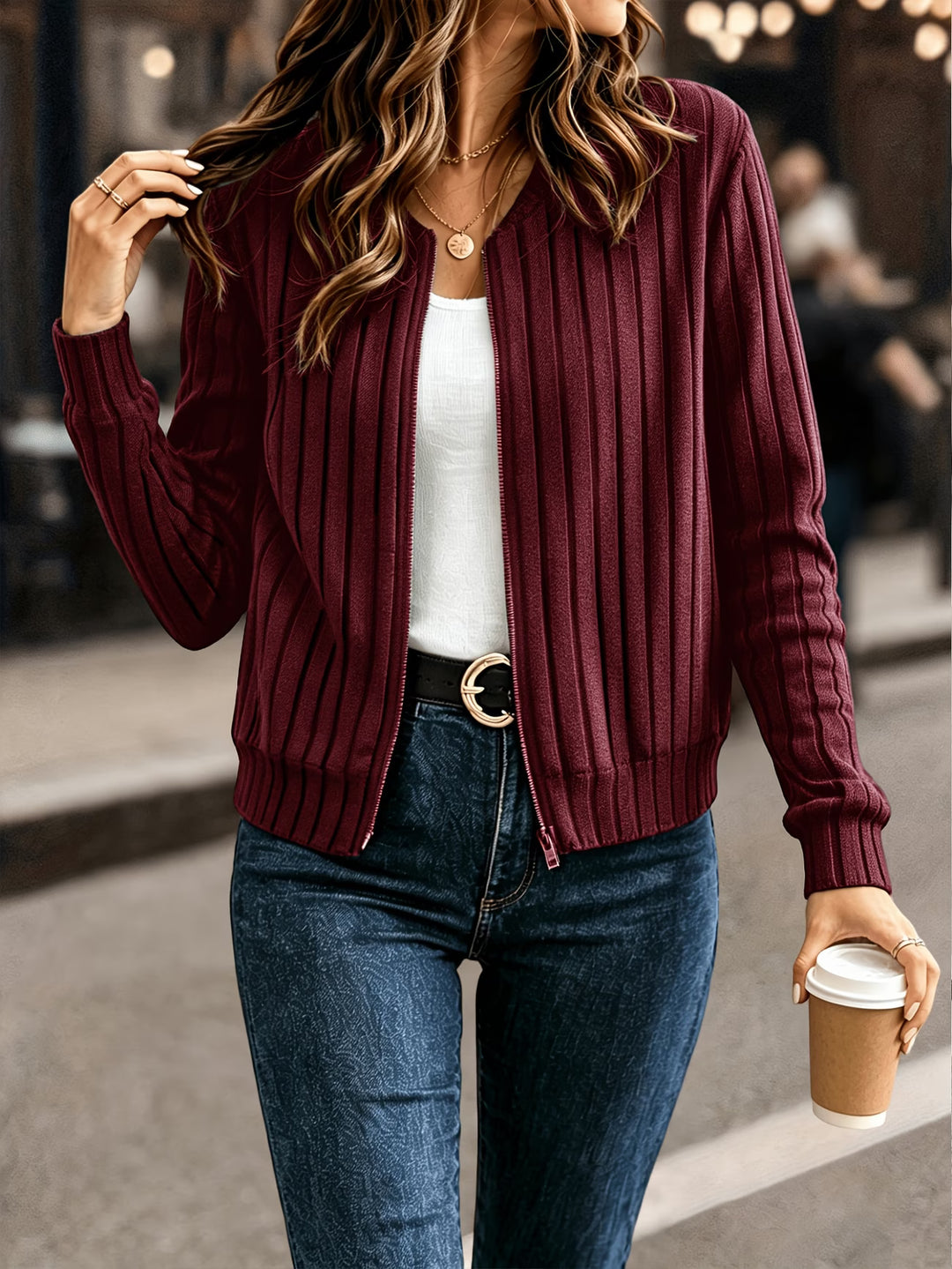 Nalia - Lone Sleeve Knitted Jacket