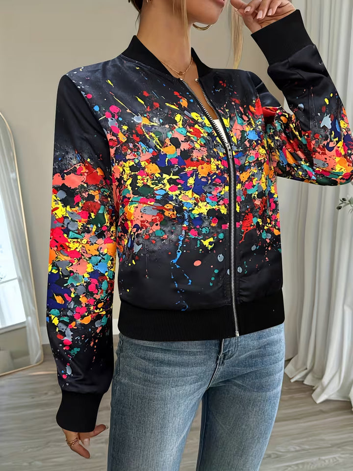 Riena - Vibrant Tie-Dye Print Jacket