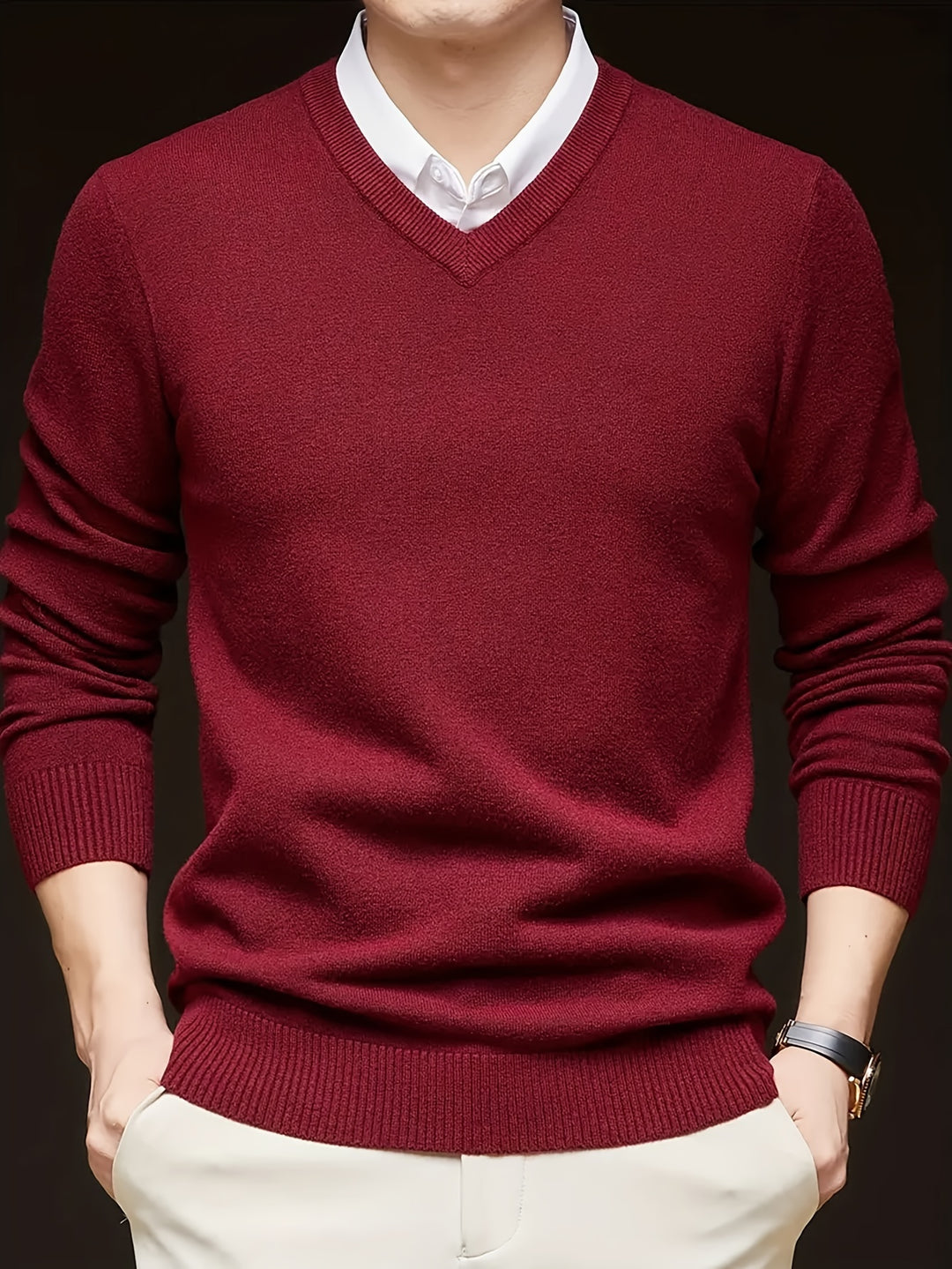 Dionysis - Cross Border V-Neck Knitted Sweater