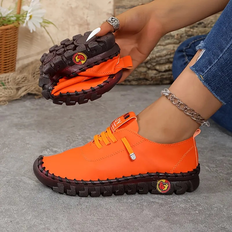 Hilga - Flexible Sole Lace Up Sneakers