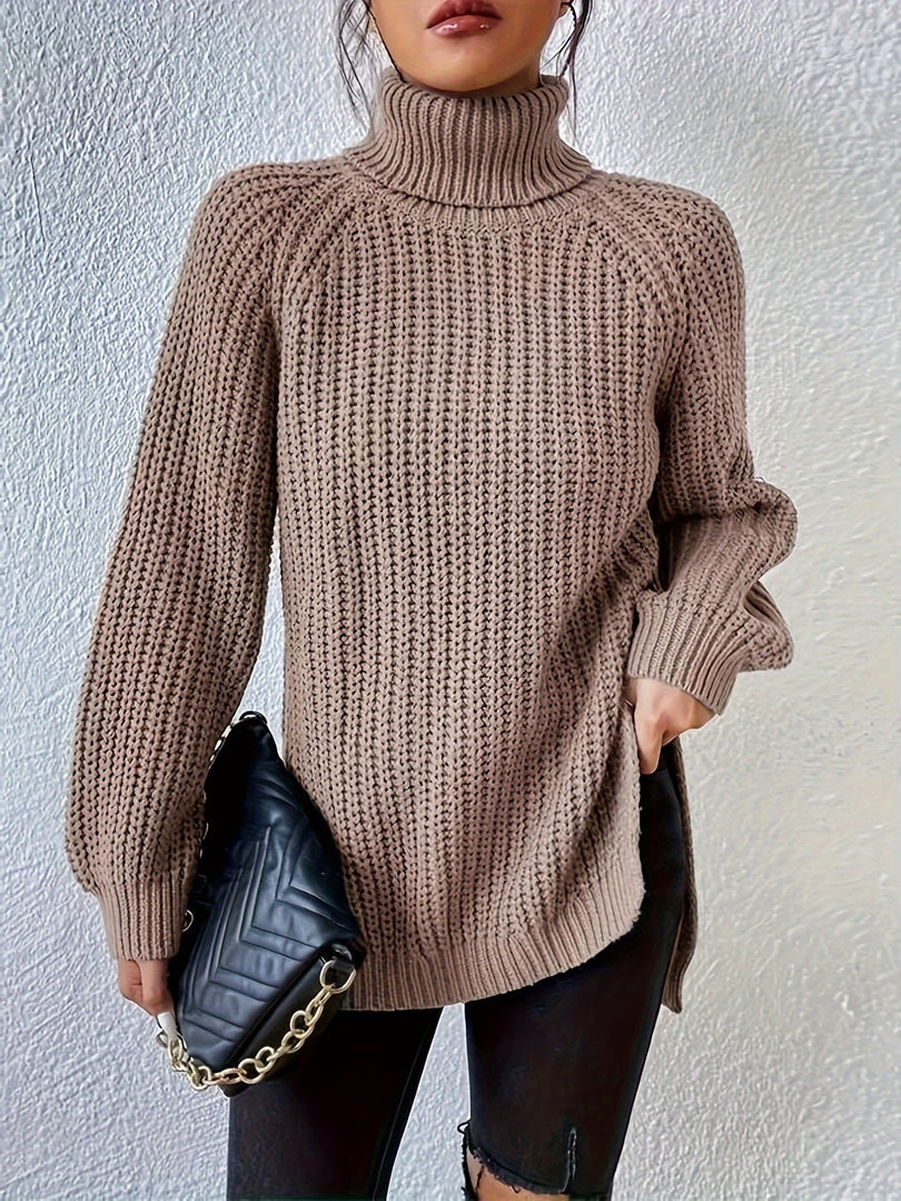 Lorina - Knit Turtleneck Long Sleeve Sweater