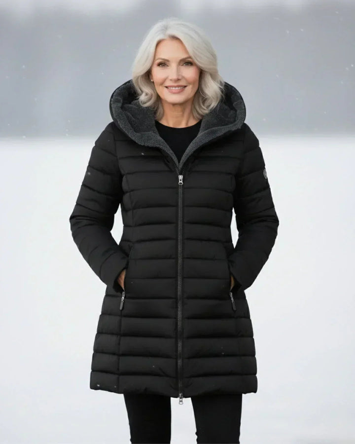 Luania - Long Hooded Puffer Coat With Pockets