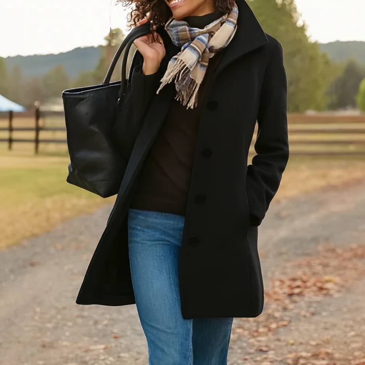 Danla - Long Sleeve Coat With Pockets