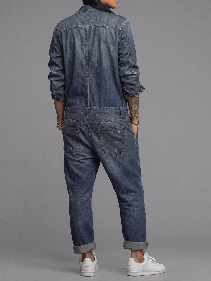 Ravina - Button Front Utility Jumpsuit