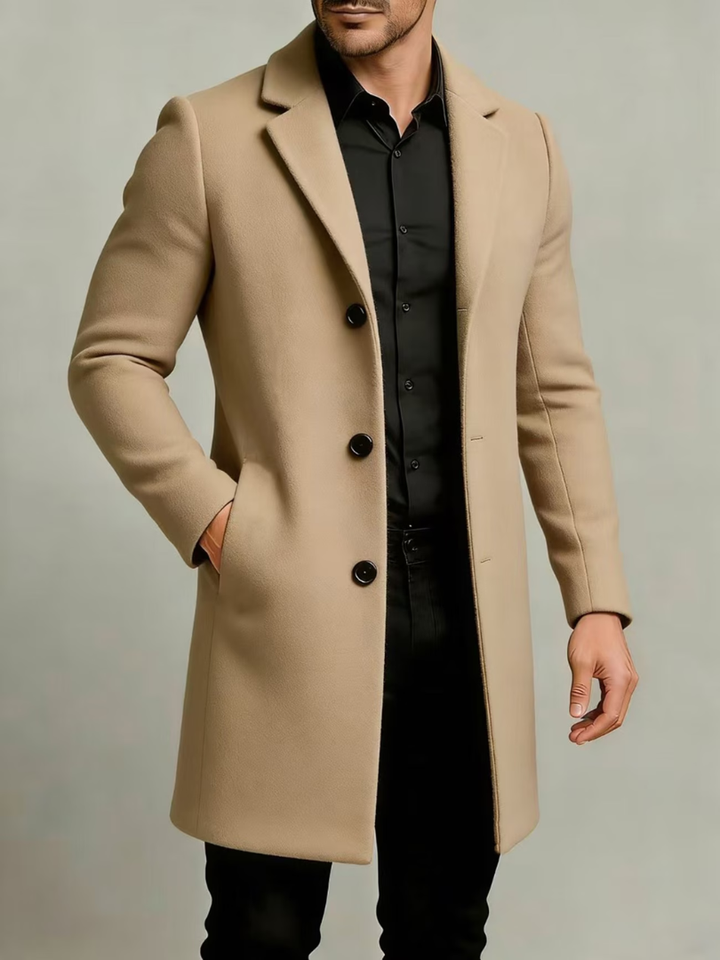 Hollander - Button Up Long Sleeve Lapel Coat