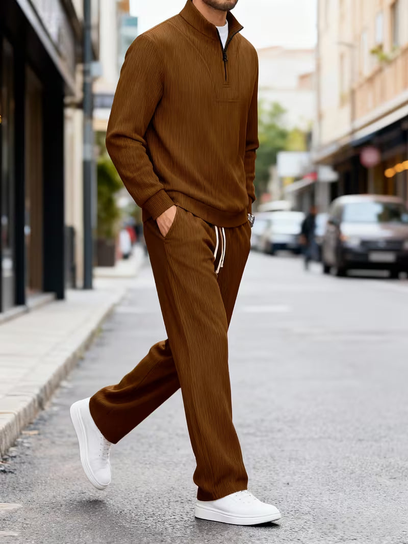 Cian - Quarter-Zip Two-Piece Tracksuit Set