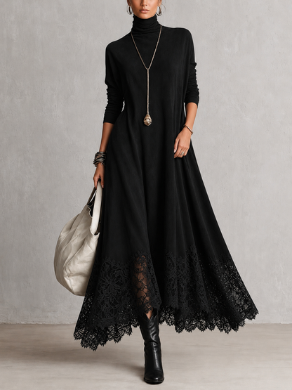 Albria - Long Sleeve Maxi Dress With Vintage Style