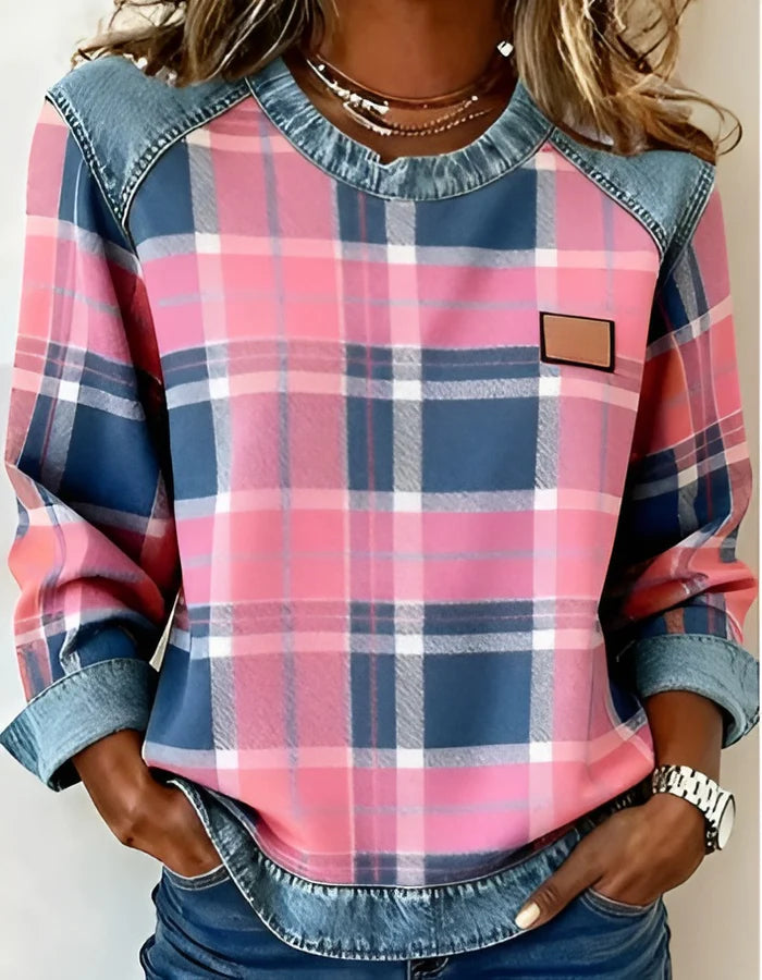 Zimilie - Stylish Checkered Top
