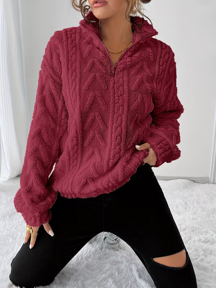 Nessia - Versatile Warm Fleece Sweatshirt