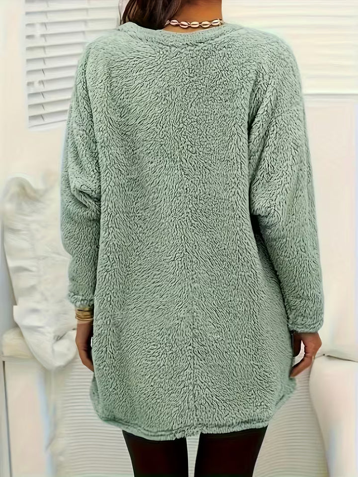 Zibija - Fleece Sweatshirt With Dandelion Print