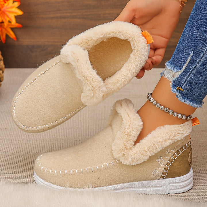 Aleeza - Casual Fleece Lined Slippers