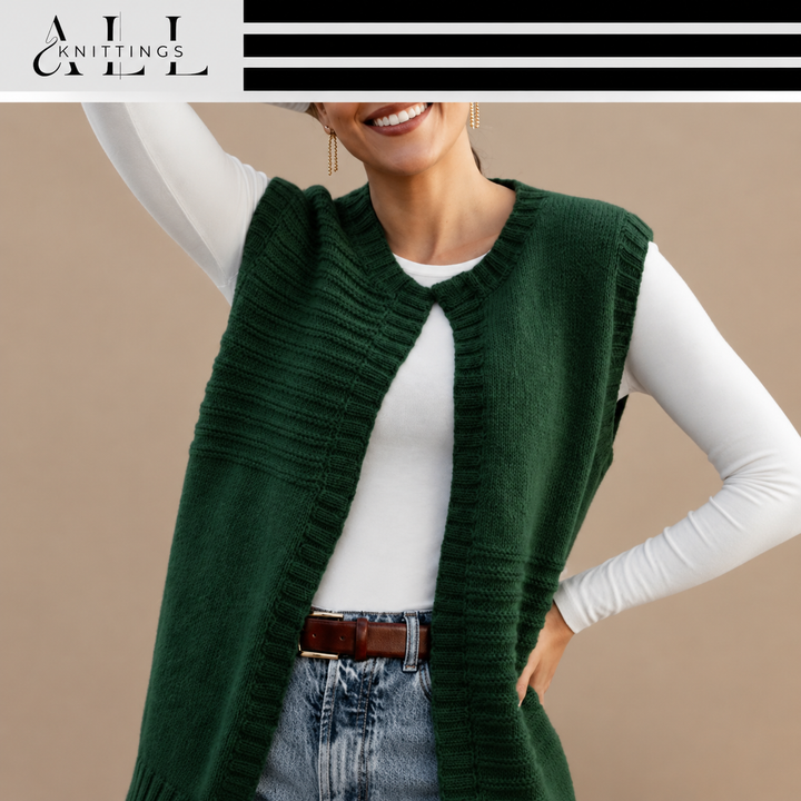 Lizzy - Sleeveless Round Neck Layering Vest