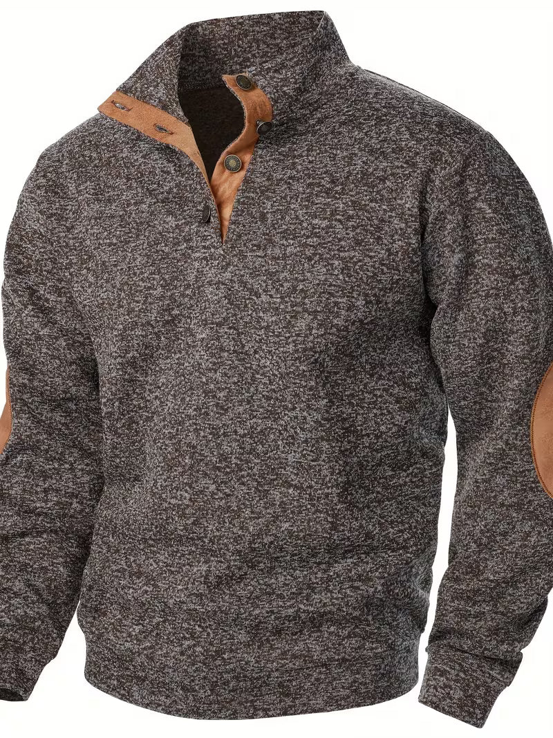 Kashyap - Stand Collar Long Sleeve Sweatshirt