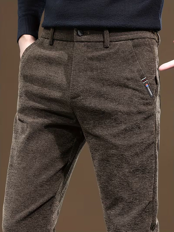 Talcott - Slim Fit Textured Casual Trousers