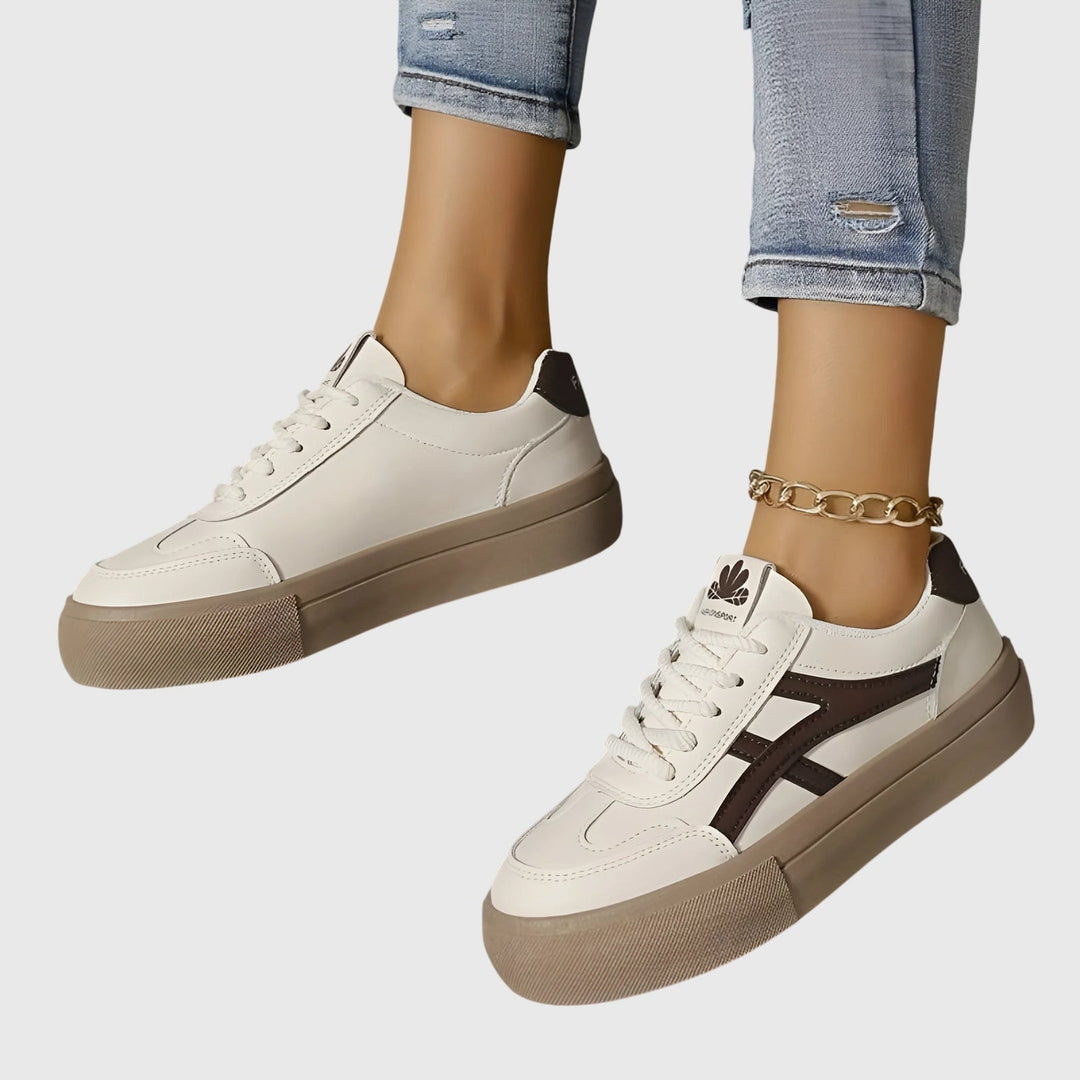 Necdet - Sneakers With Lace-Up Closure and Contrast Stripes