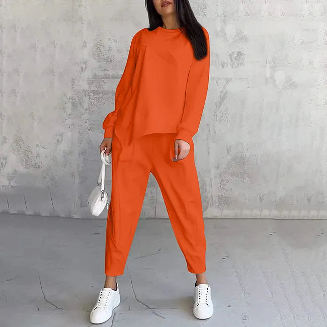 Tashia - Casual Long Sleeve Sweatshirt and Jogger Set