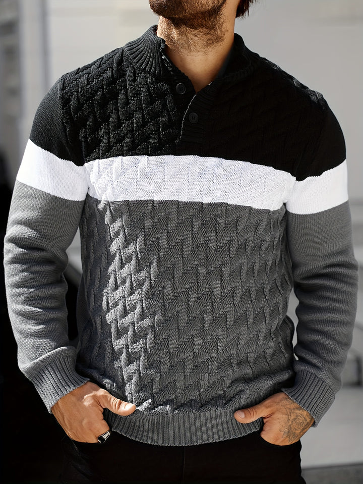Lilfad - Casual Stand Collar Knitted Sweater