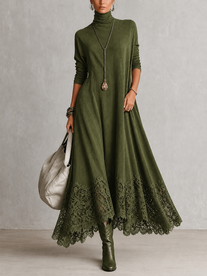 Albria - Long Sleeve Maxi Dress With Vintage Style