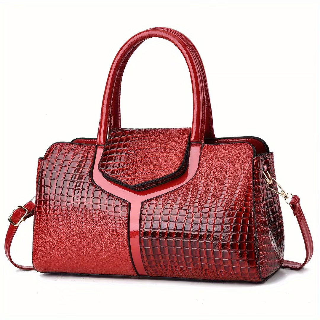 Subina - Handbag With Crocodile Texture