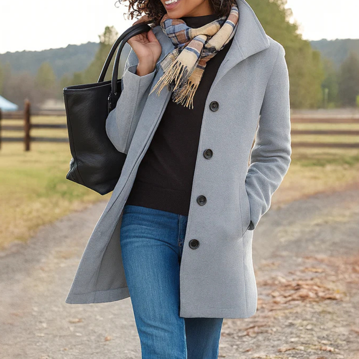 Danla - Long Sleeve Coat With Pockets