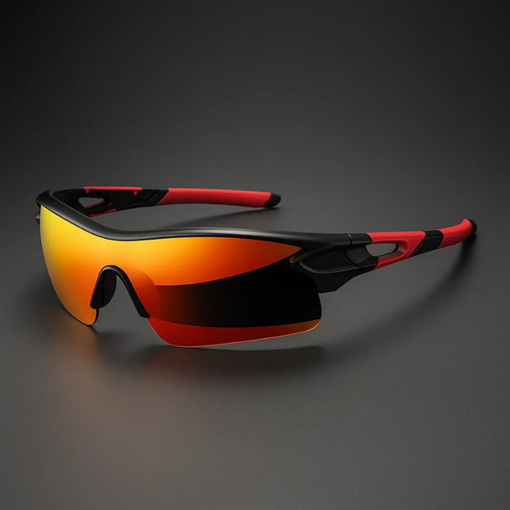 VeloShade - Mirrored Wraparound Sports Cycling Sunglasses