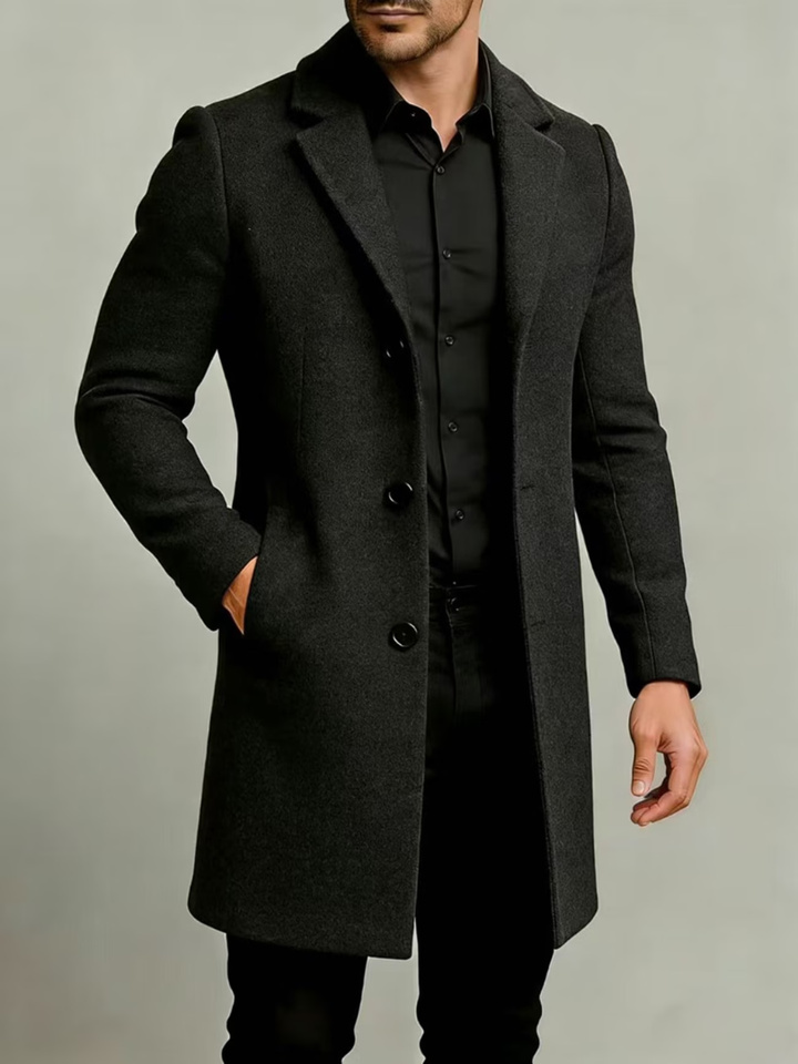 Hollander - Button Up Long Sleeve Lapel Coat