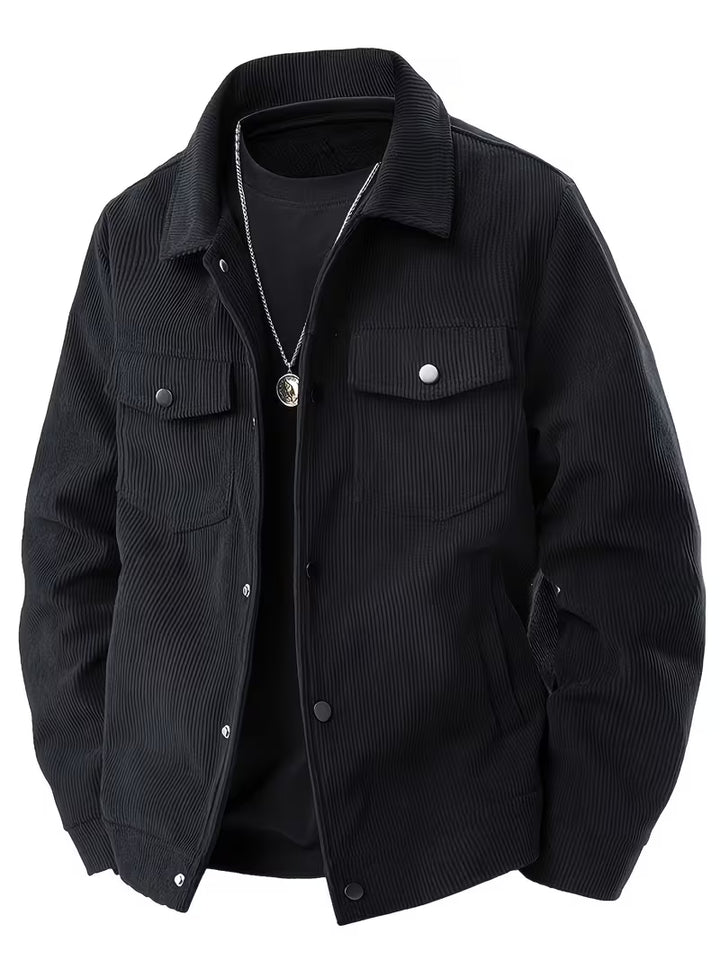 Matthaus - Corduroy Jacket With Collar and Flap Pockets