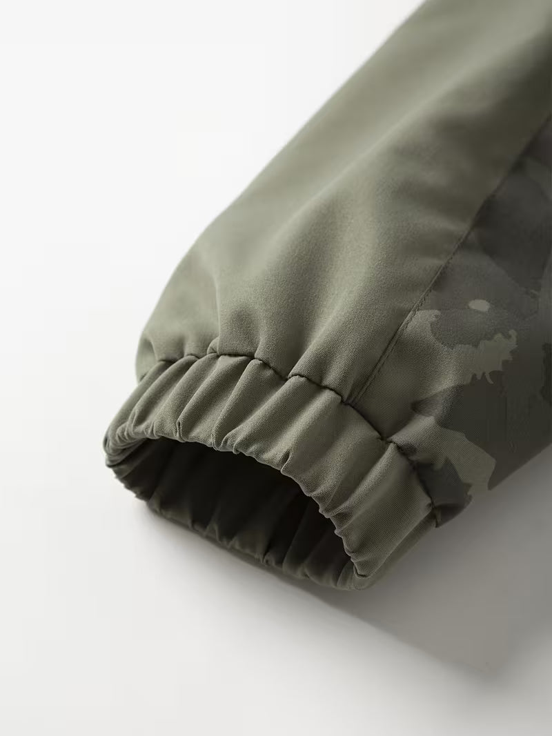Brekks - Camouflage Hooded Windbreaker Jacket