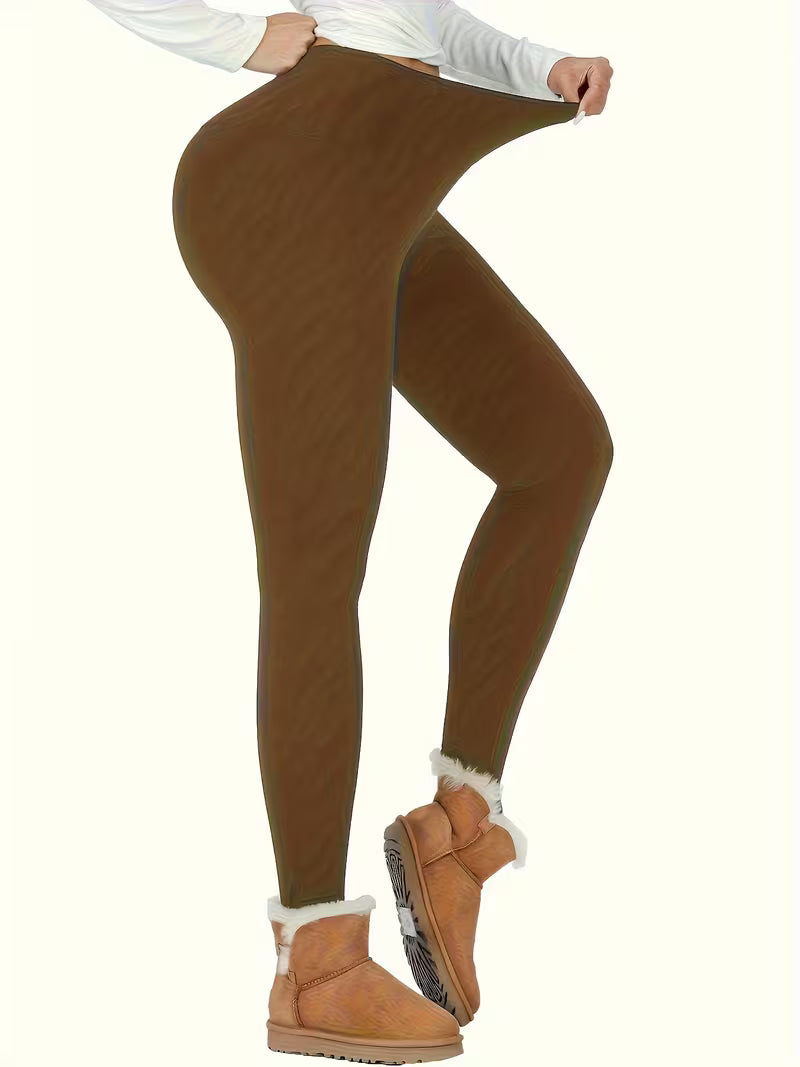 Linzay - Thermal Fleece Lined High Waisted Leggings