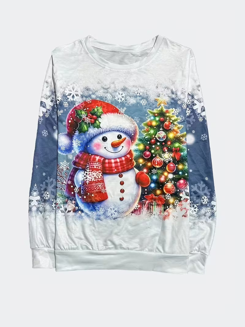Jeila - Cross-Border Printed Christmas Sweatshirt