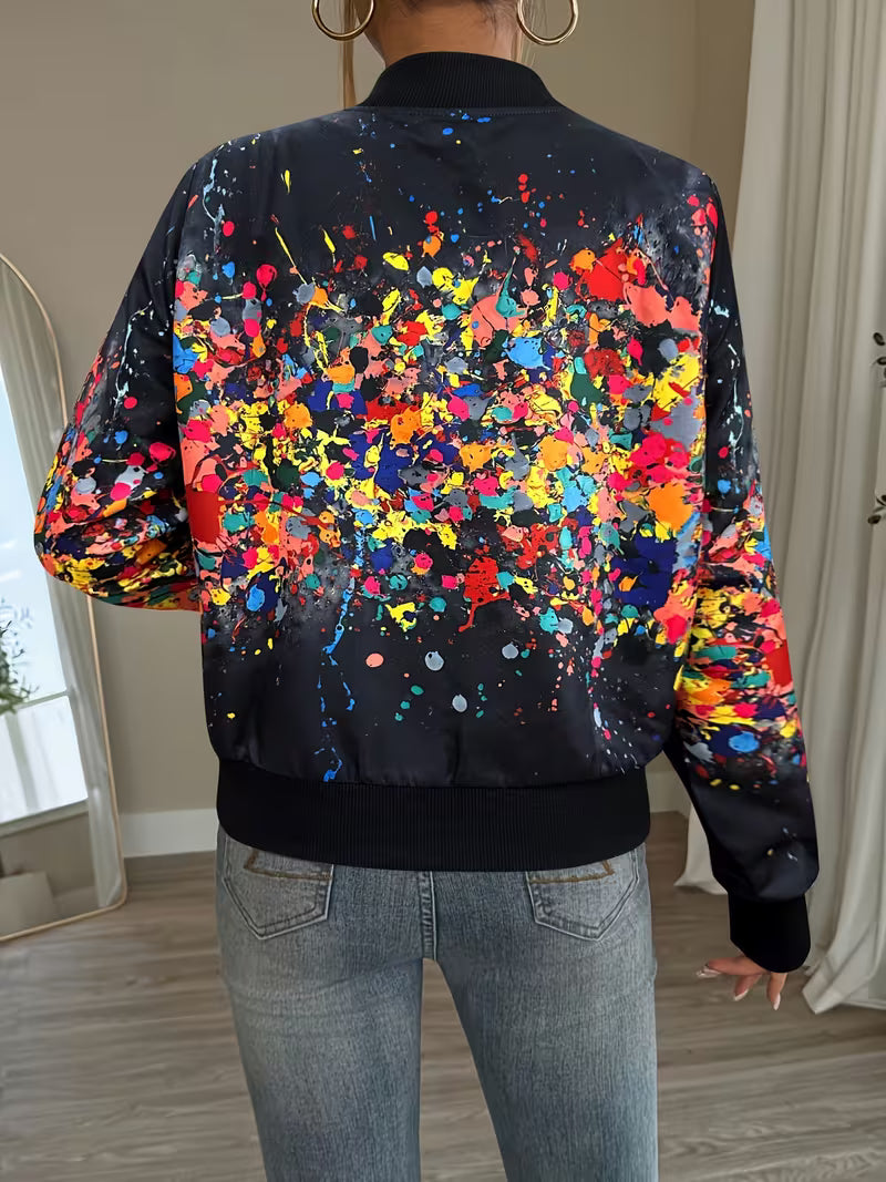 Riena - Vibrant Tie-Dye Print Jacket