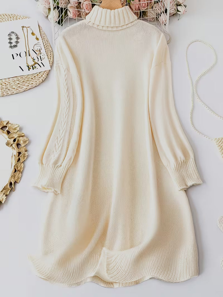 Malkina - Comfortable Long Sleeve Sweater Dress