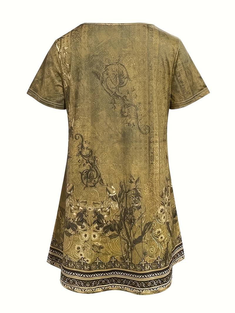 Abhishani - Floral Print Loose Fit T-Shirt