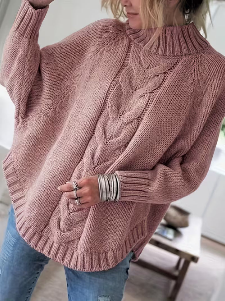 Edeltraut - Turtleneck Sweater with Batwing Sleeves
