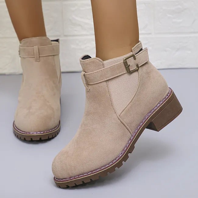 Fakina - Ankle Boots With Decorative Buckle