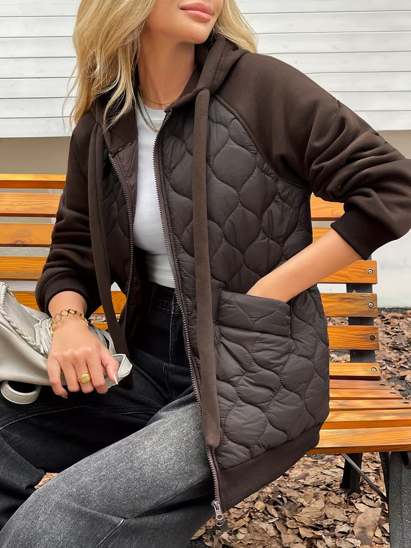 Adriyan - Long Sleeve Jacket With Quilted Panels