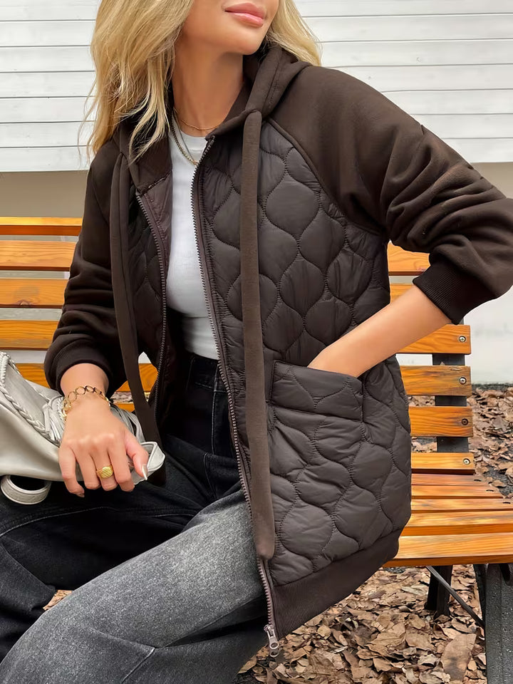 Adriyan - Long Sleeve Jacket With Quilted Panels