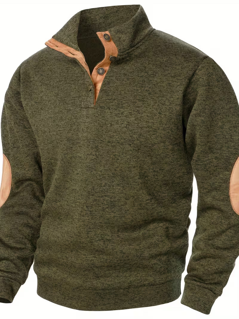 Kashyap - Stand Collar Long Sleeve Sweatshirt