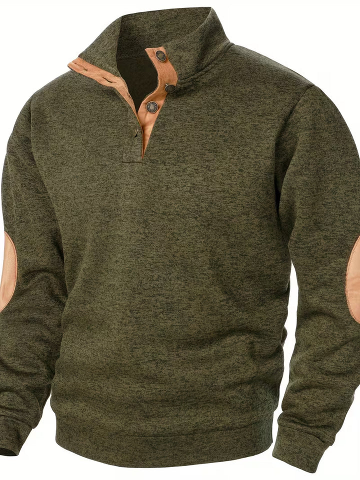 Kashyap - Stand Collar Long Sleeve Sweatshirt