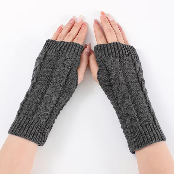 Knitoria - Unisex Acrylic Knit Fingerless Gloves
